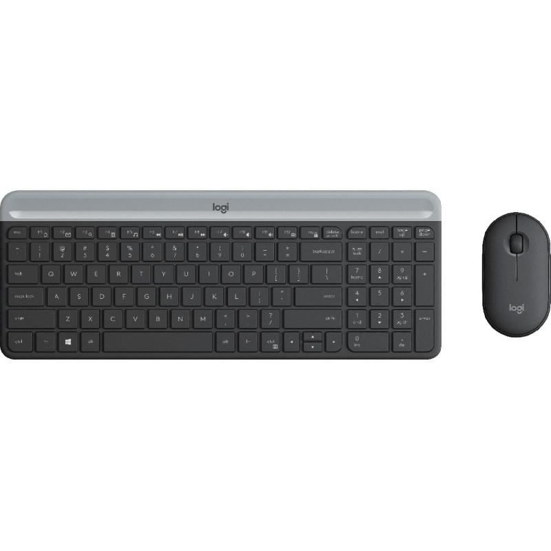 Logitech MK470 Slim Desktop (Keyboard and Mouse), Wireless, for Laptop/Desktop Computer/Gaming Desktop Computer/CPU Windows 10 or Later, Graphite