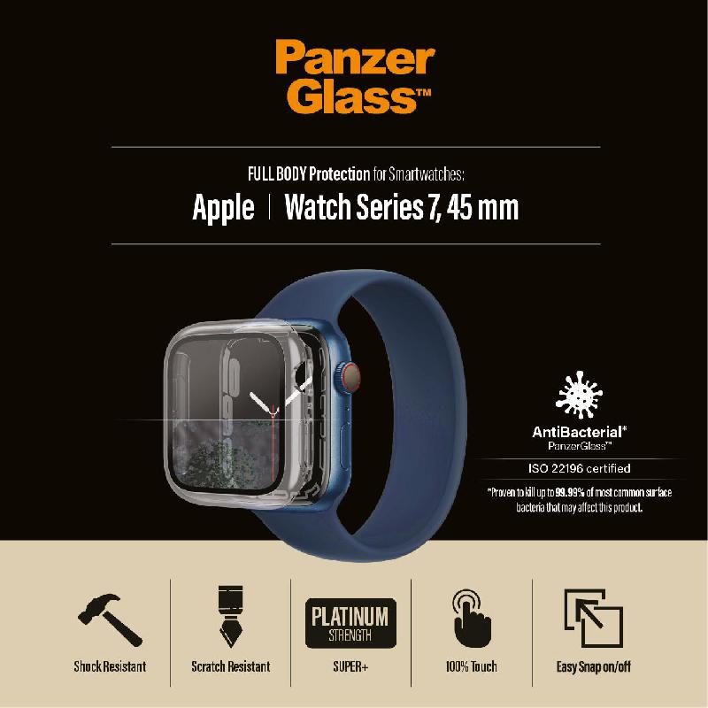 Full Body Protection Smartwatch Fit Case, for Apple Watch Series 8 45/Watch Series 7 45, Clear