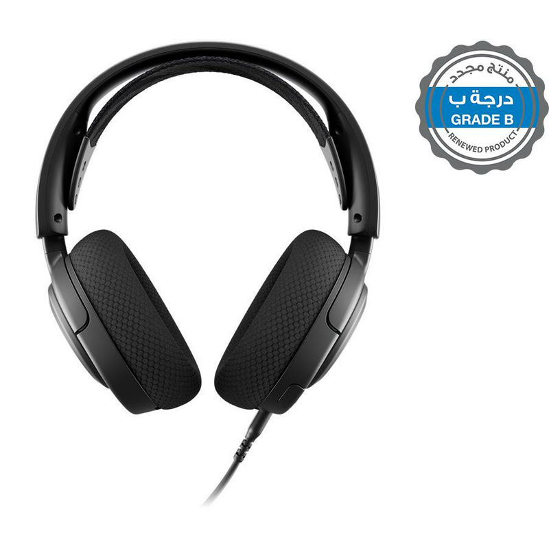 Renewed Grade B Arctis Nova 3 Gaming Headset, Passive Noise Isolation, Wired, USB-C, Retractable Microphone, Black