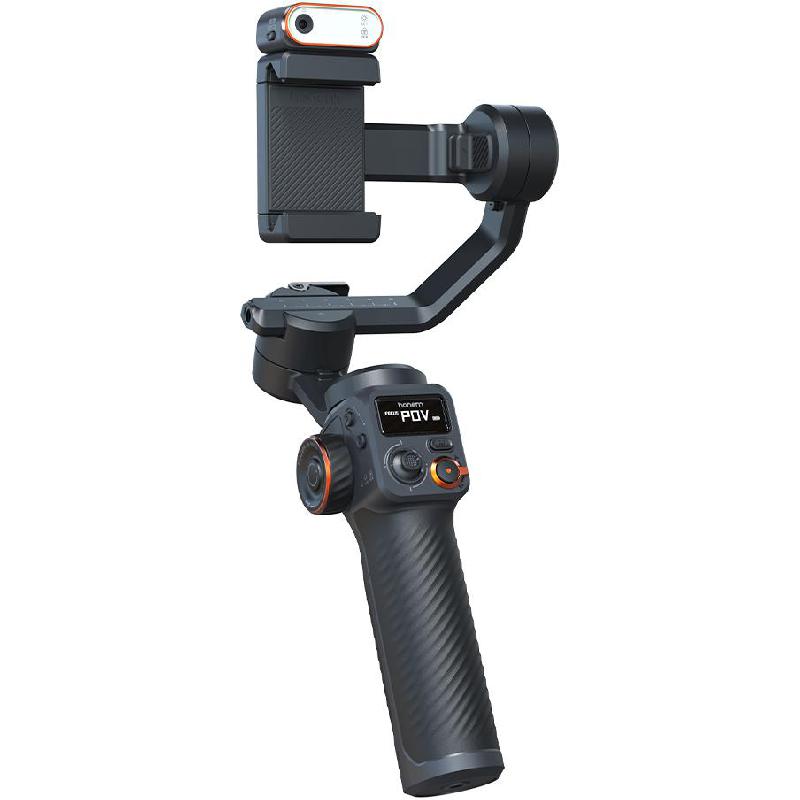Hohem iSteady M6 Kit Gimbal with AI Magnetic Tracking Part Gimbal Stabilizer, for Selected Smartphone, Black