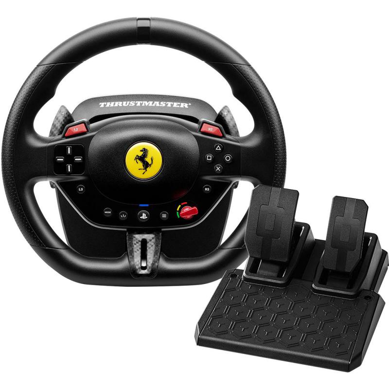 Thrustmaster T98 Ferrari 296 GTB Racing Wheel, Wired, for PC/PlayStation 5/PlayStation 4, Black