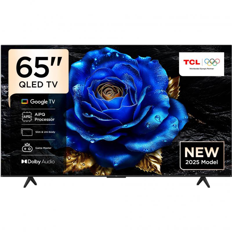 65 Inch Smart TV, 4K QLED, 60 Hz, Black, T6C