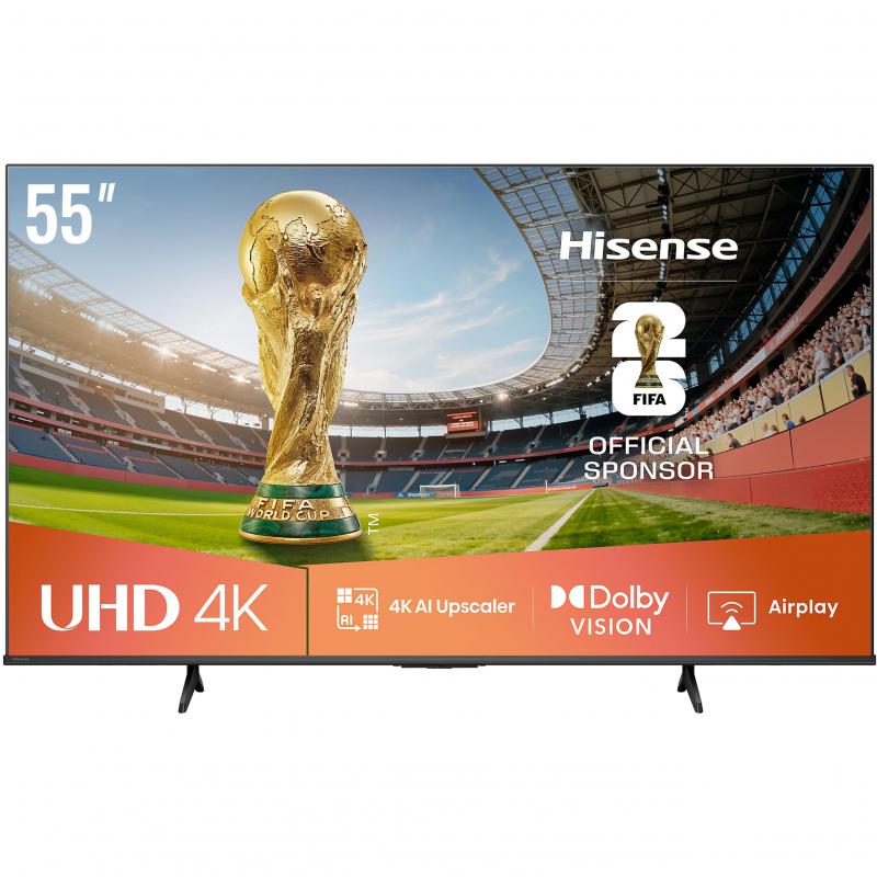 55 Inch Smart TV, 4K LED, 60 Hz, Black, E6Q