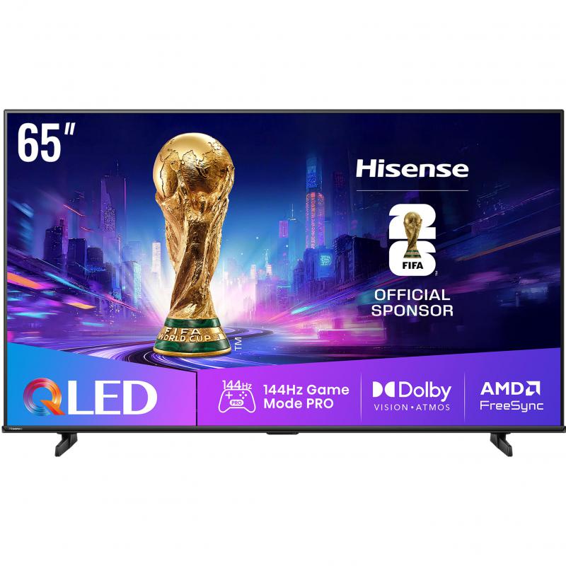 65 Inch Smart TV, 4K QLED, 144 Hz, Black, E8Q